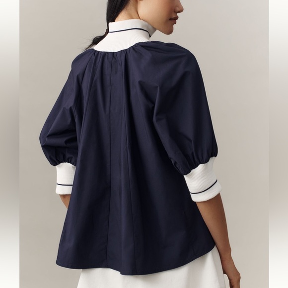 BNWT - Anthropologie Sporty Henley Swing Top - Medium - Picture 3 of 11